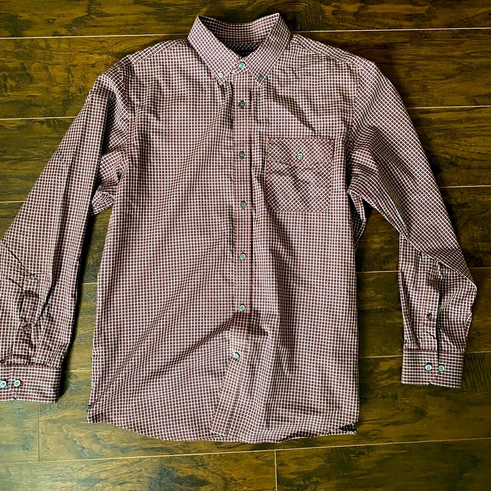 Banana Republic Mini Check Button Down Shirt